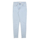 LEVI'S 721 Womens Jeans Blue Slim Skinny Denim Light W26 L28 Stretch Zip