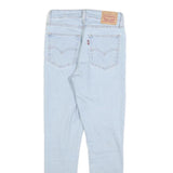LEVI'S 721 Womens Jeans Blue Slim Skinny Denim Light W26 L28 Stretch Zip