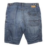 KGN DENIM Mens Denim Blue Casual Shorts XL W40 Cotton Blend Stylish