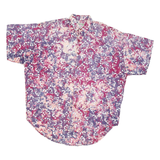 MUTIARA ART Mens Red & Purple Pattern Shirt XL Cotton Blend Casual Artistic