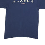 PRAIRIE MOUNTAIN Mens Blue Alaska Graphic T-Shirt M Short Sleeve Crew Neck