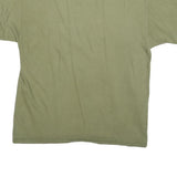 CHAMPION Mens Green Cotton Blend T-Shirt L Short Sleeve Crew Neck Logo