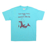 HANES Mens Blue Team Inside Track Ventura 30k 5k Graphic T-Shirt L Short Sleeve