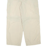 CASUAL X Mens Polyester Blend Beige Relaxed Cargo Trousers W35 L27 Casual Wear