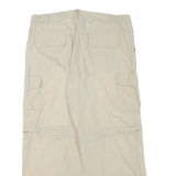 CASUAL X Mens Polyester Blend Beige Relaxed Cargo Trousers W35 L27 Casual Wear