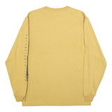 CARHARTT Mens Yellow & Blue Long Sleeve Crew Neck Pocket T-Shirt S Cotton