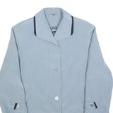 SUMMER REFLECTIONS Womens Blue Button Jacket UK 12 Polyester Blend Plain Elegant