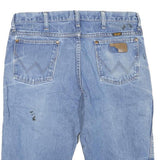 WRANGLER Womens Shorts Blue Denim Casual M W34 Cotton Blend Relaxed Fit
