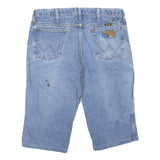 WRANGLER Womens Shorts Blue Denim Casual M W34 Cotton Blend Relaxed Fit