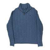 Polo By Ralph Lauren 1/4 Zip - XL Blue Cotton