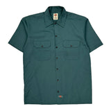 Dickies Short Sleeve Shirt - Medium Green Polyester Blend