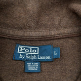 Polo By Ralph Lauren 1/4 Zip - Large Brown Cotton