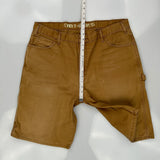 Dickies Carpenter Shorts - 36W 10L Brown Cotton