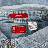 Levis Denim Shirt - 2XL Light Wash Cotton