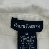 Age 4 Ralph Lauren Shirt - XS White Cotton