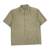 Quiksilver Checked Short Sleeve Shirt - XL Beige Cotton