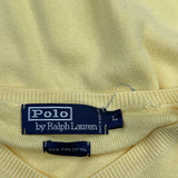 Polo By Ralph Lauren Sweater - Large Yellow Cotton
