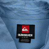 Quiksilver Short Sleeve Shirt - Large Blue Cotton