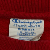 Reverse Weave Champion Spellout Sweatshirt - XS Red Cotton
