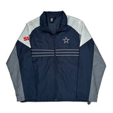 Dallas Cowboys Reebok Football Windbreaker - Large Gray Polyester