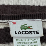 Lacoste Striped Sweater - Small Black & White Cotton