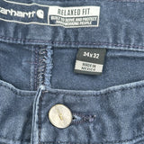 Carhartt Carpenter Trousers - 34W 32L Blue Cotton