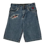 Age 7 Phat Farm Graphic Denim Shorts - Medium Blue Denim