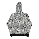 Quiksilver Hoodie - XL Black & White Cotton