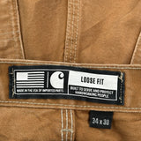 Carhartt Double Knee Carpenter Pants - 32W 30L Brown Cotton