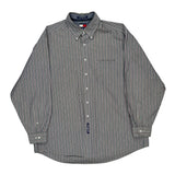 Tommy Hilfiger Striped Shirt - 2XL Grey Cotton