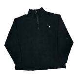 Polo By Ralph Lauren 1/4 Zip - 2XL Black Cotton