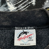 Made In USA Harlequin Sweatshirt - Large Grey Cotton