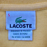 Lacoste Polo Shirt - Large Yellow Cotton