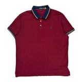 Polo By Ralph Lauren Slim Fit Polo Shirt - 2XL Burgundy Cotton
