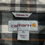 Carhartt Checked Flannel Shirt - XL Grey Cotton