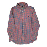 Age 10-12 Ralph Lauren Checked Shirt - Medium Blue Cotton
