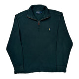 Polo By Ralph Lauren 1/4 Zip - Large Green Cotton