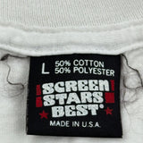 Single Stitch Ironman Minnesota 1990 Screen Stars Graphic T-Shirt - Large White Cotton Blend