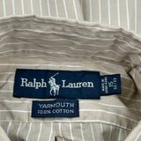 Ralph Lauren Striped Shirt - Medium Beige Cotton