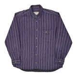 D&H Striped Shirt - Large Purple Cotton