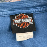 Kauai Hawaii Harley Davidson Graphic T-Shirt - Large Blue Cotton