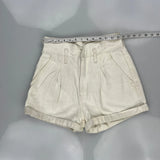 Levis Denim Shorts - 26W UK 6 Cream Cotton