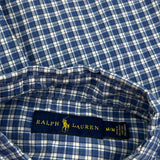 Ralph Lauren Checked Short Sleeve Shirt - Medium Blue Cotton