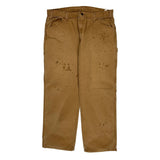 Dickies Double Knee Carpenter Trousers - 36W 29L Brown Cotton