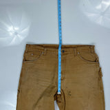 Dickies Carpenter Trousers - 38W 32L Brown Cotton