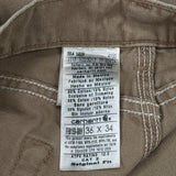Carhartt Trousers - 36W 34L Beige Cotton