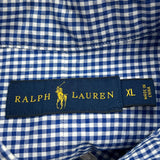 Ralph Lauren Checked Shirt - XL Blue Cotton