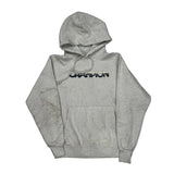 Reverse Weave Champion Spellout Hoodie - Small Gray Cotton