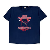 Made In USa Ohio Professional Fire Fighters Jerzees T-Shirt - XL Blue Cotton Blend