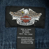 American Legend Harley Davidson Denim Shirt - Large Blue Cotton